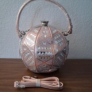 Elegant Pink Beaded Handbag